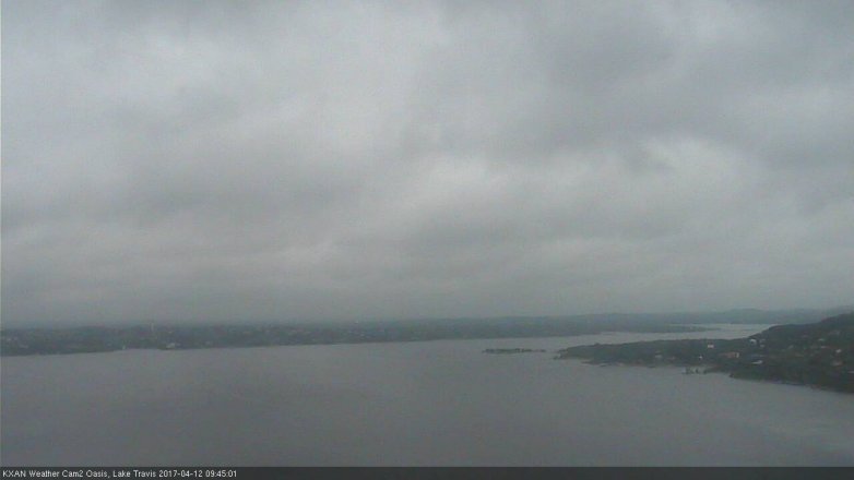 Lake Travis webcam, April 12, 2017 9:05 AM CT