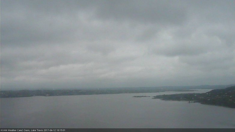 Lake Travis webcam, April 12, 2017 9:35 AM CT