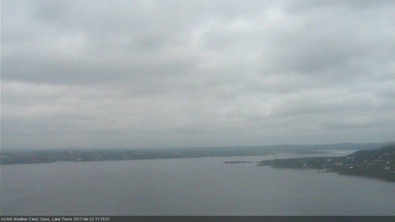Lake Travis webcam, April 12, 2017 10:20 AM CT