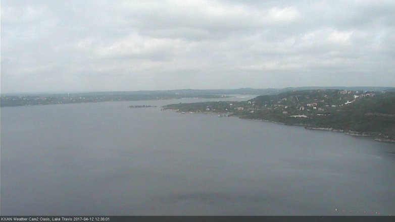 Lake Travis webcam, April 12, 2017 11:40 AM CT