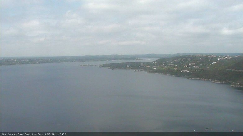 Lake Travis webcam, April 12, 2017 12:00 PM CT