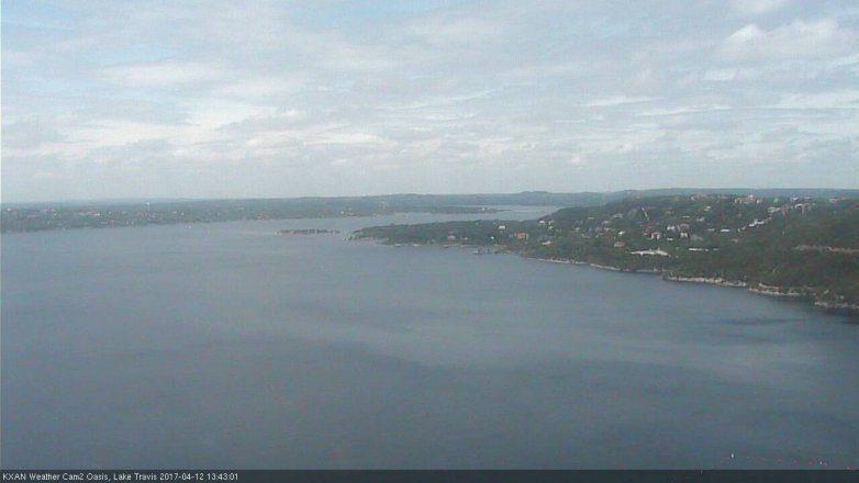 Lake Travis webcam, April 12, 2017 12:50 PM CT