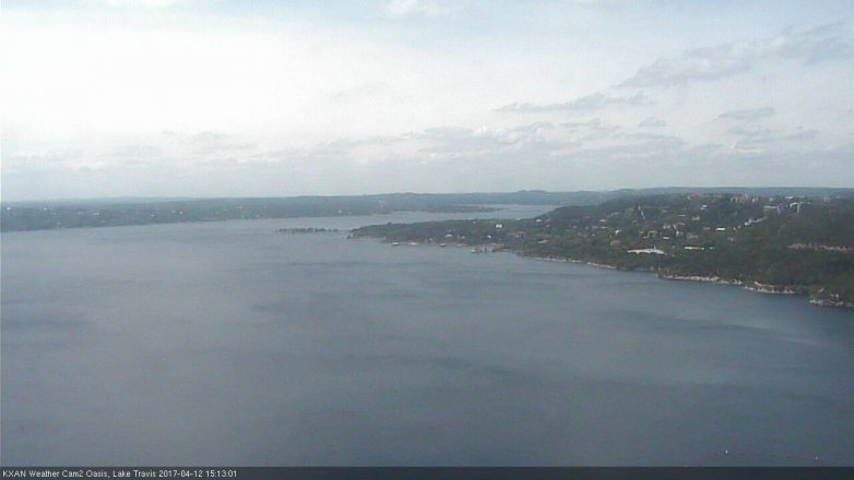 Lake Travis webcam, April 12, 2017 2:10 PM CT