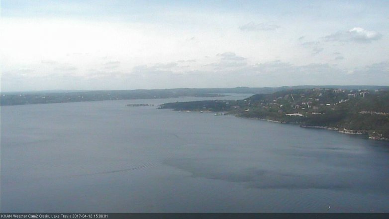 Lake Travis webcam, April 12, 2017 2:20 PM CT