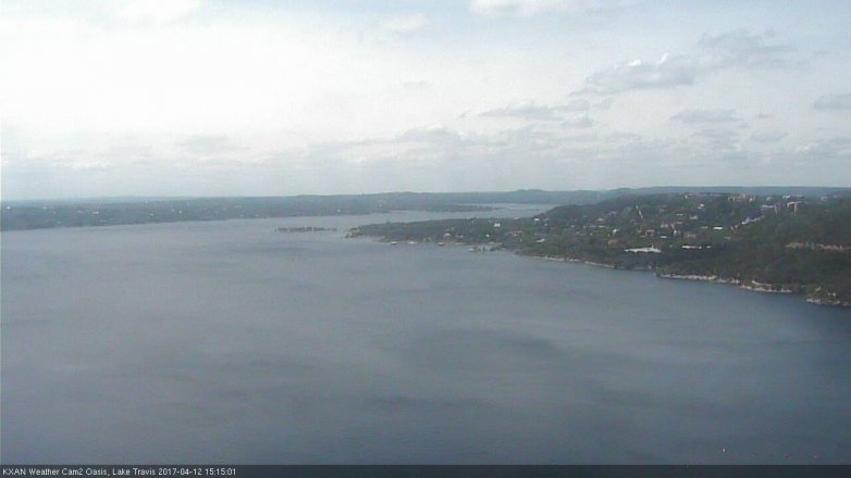 Lake Travis webcam, April 12, 2017 2:35 PM CT
