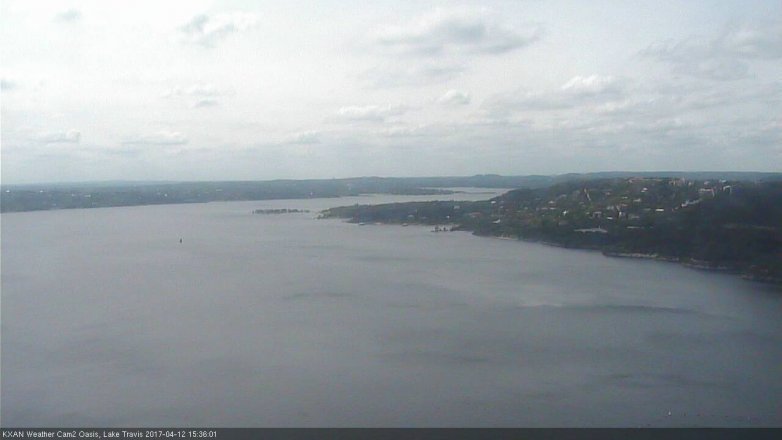 Lake Travis webcam, April 12, 2017 2:40 PM CT