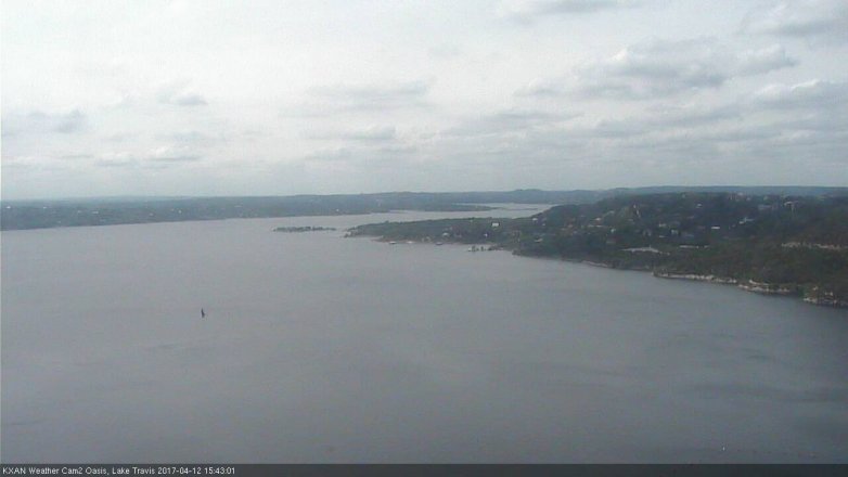 Lake Travis webcam, April 12, 2017 2:45 PM CT