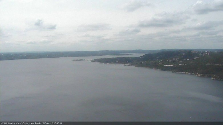 Lake Travis webcam, April 12, 2017 2:50 PM CT