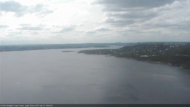 Lake Travis webcam, April 12, 2017 3:45 PM CT