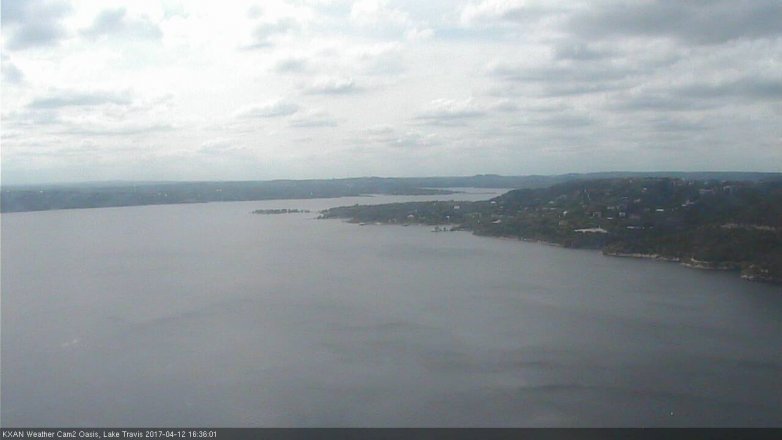 Lake Travis webcam, April 12, 2017 4:00 PM CT