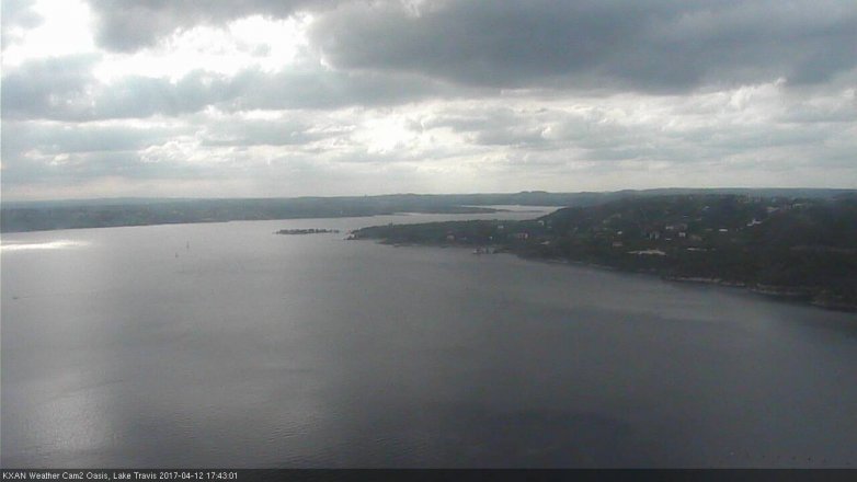 Lake Travis webcam, April 12, 2017 4:50 PM CT