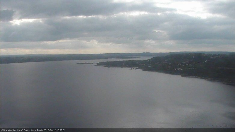 Lake Travis webcam, April 12, 2017 5:10 PM CT