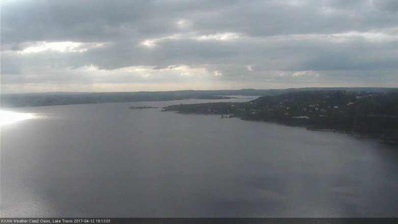 Lake Travis webcam, April 12, 2017 5:30 PM CT