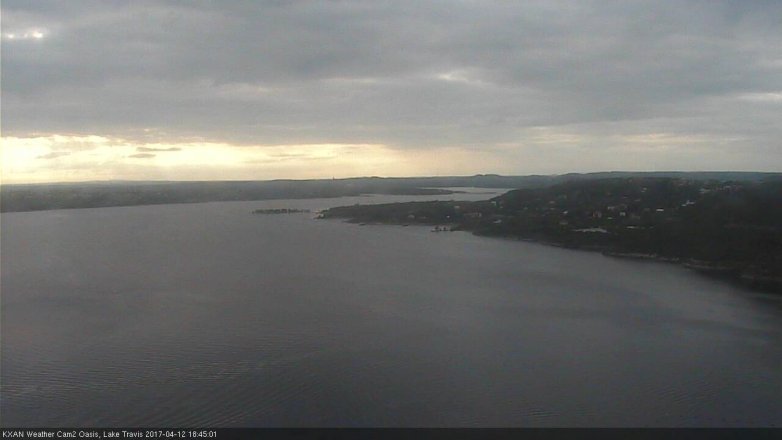 Lake Travis webcam, April 12, 2017 5:55 PM CT