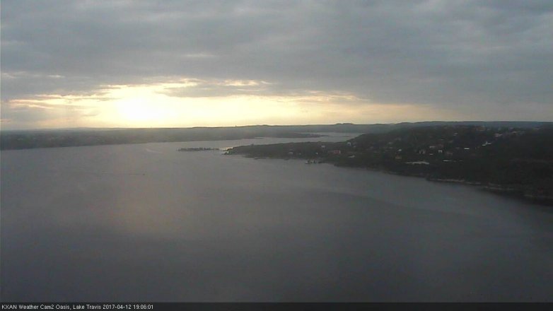 Lake Travis webcam, April 12, 2017 6:25 PM CT