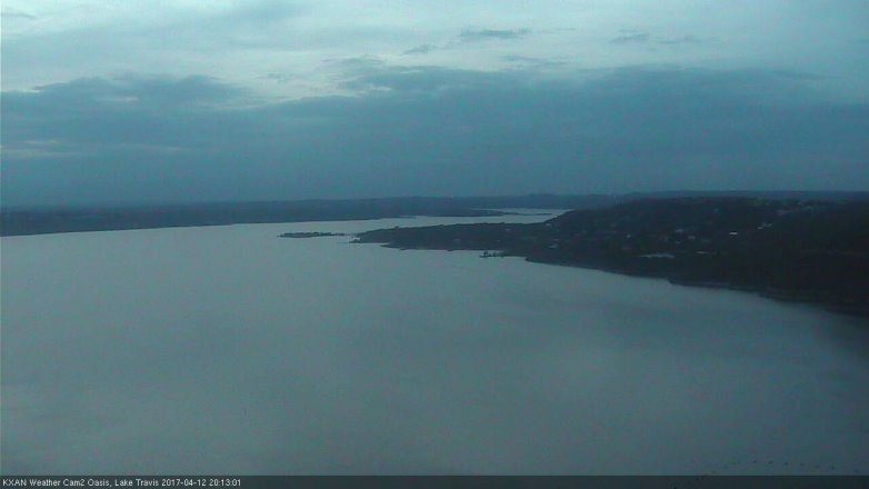 Lake Travis webcam, April 12, 2017 7:10 PM CT