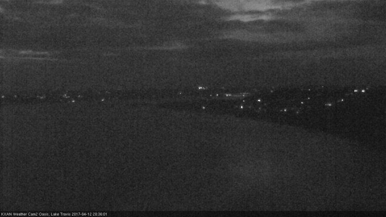 Lake Travis webcam, April 12, 2017 7:55 PM CT