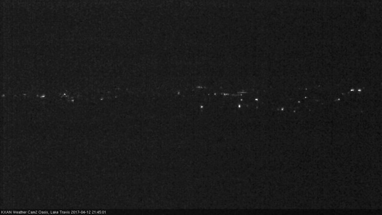 Lake Travis webcam, April 12, 2017 9:00 PM CT
