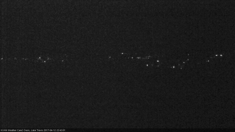Lake Travis webcam, April 12, 2017 10:00 PM CT