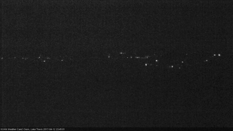 Lake Travis webcam, April 12, 2017 11:00 PM CT