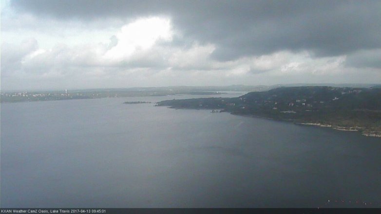 Lake Travis webcam, April 13, 2017 9:10 AM CT