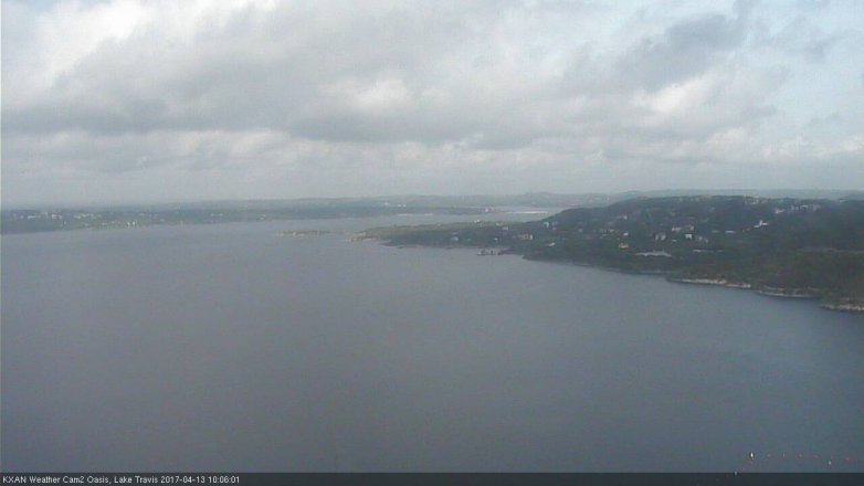 Lake Travis webcam, April 13, 2017 9:15 AM CT