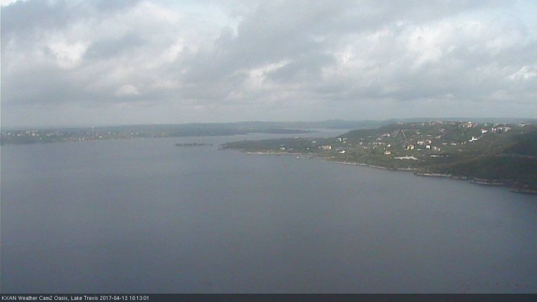 Lake Travis webcam, April 13, 2017 9:20 AM CT