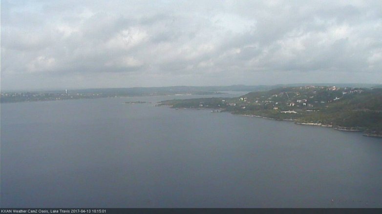 Lake Travis webcam, April 13, 2017 9:25 AM CT