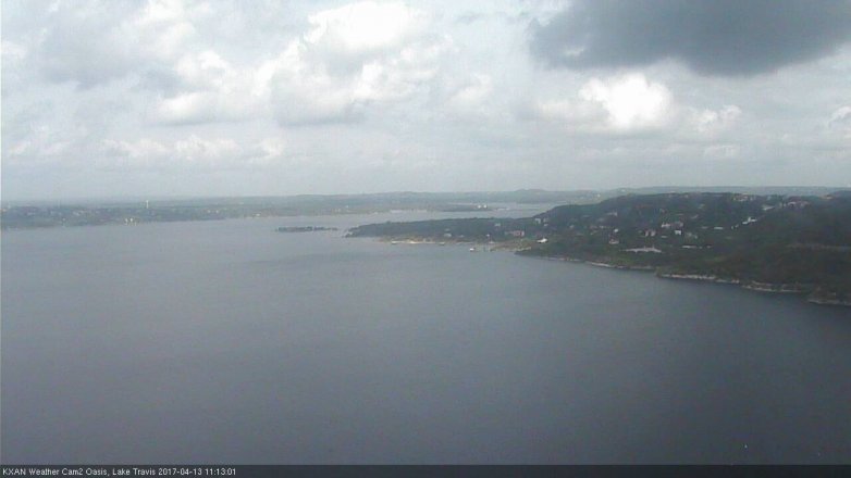 Lake Travis webcam, April 13, 2017 10:10 AM CT