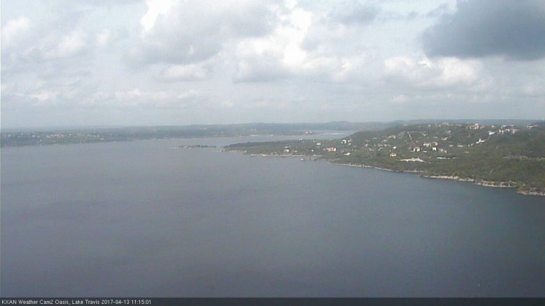 Lake Travis webcam, April 13, 2017 10:25 AM CT