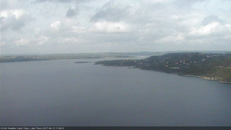 Lake Travis webcam, April 13, 2017 10:30 AM CT