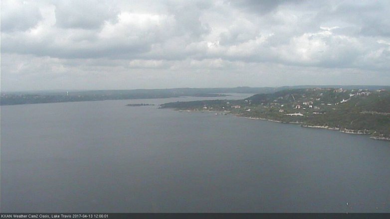 Lake Travis webcam, April 13, 2017 11:05 AM CT