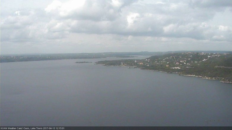 Lake Travis webcam, April 13, 2017 11:25 AM CT