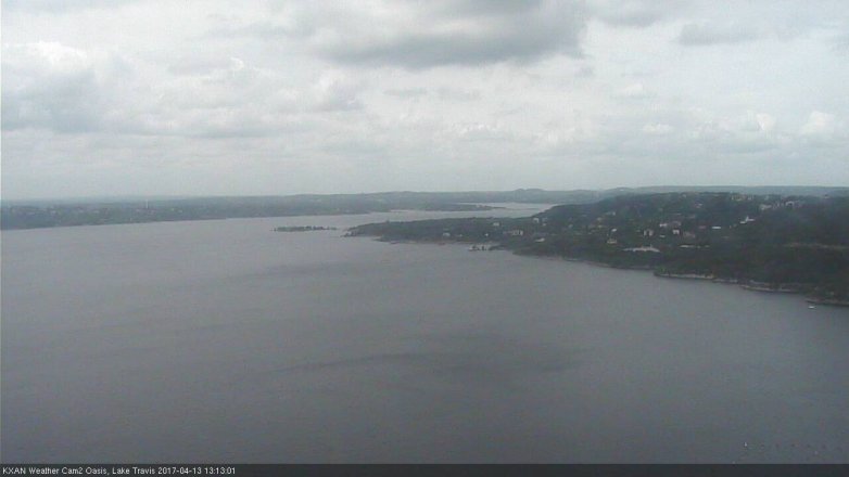 Lake Travis webcam, April 13, 2017 12:15 PM CT