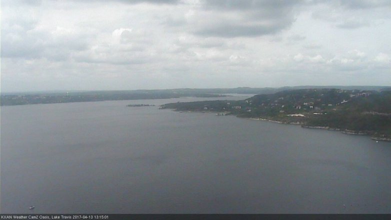 Lake Travis webcam, April 13, 2017 12:35 PM CT