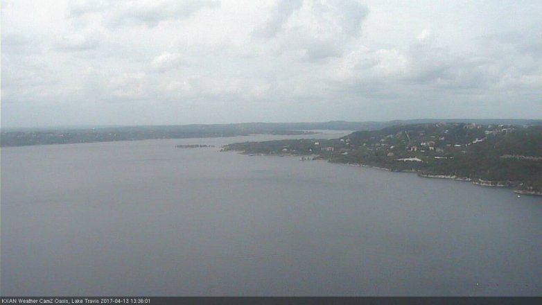 Lake Travis webcam, April 13, 2017 12:40 PM CT