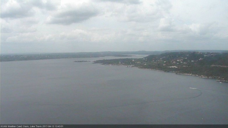 Lake Travis webcam, April 13, 2017 12:55 PM CT