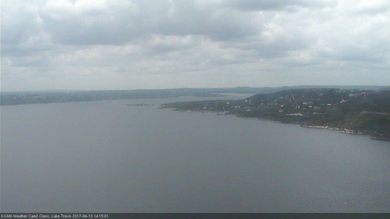 Lake Travis webcam, April 13, 2017 1:40 PM CT