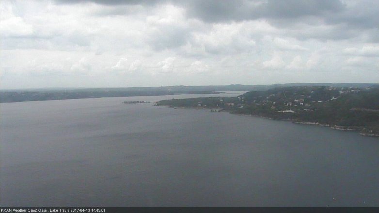 Lake Travis webcam, April 13, 2017 1:50 PM CT