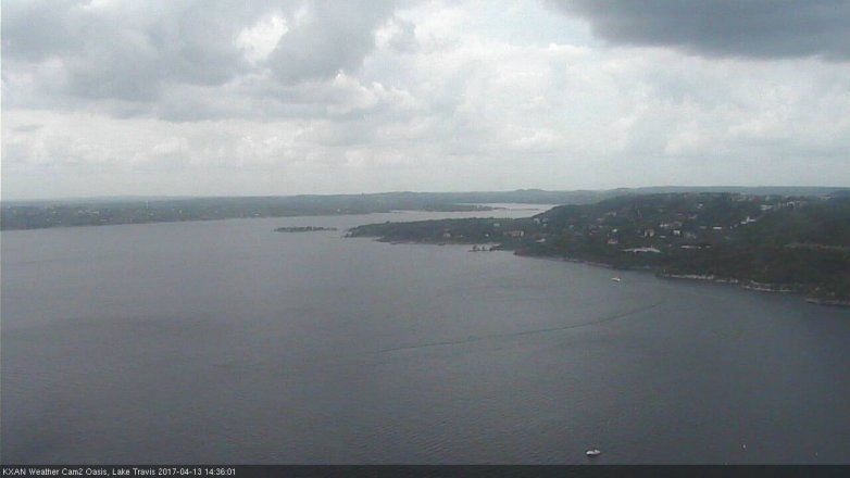 Lake Travis webcam, April 13, 2017 1:55 PM CT