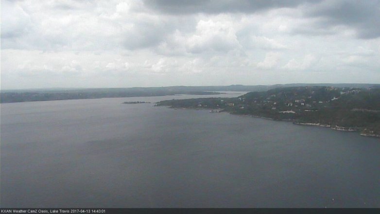 Lake Travis webcam, April 13, 2017 2:00 PM CT