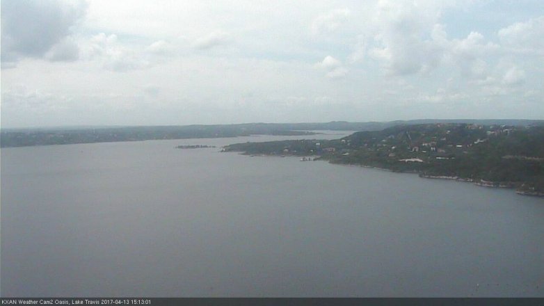 Lake Travis webcam, April 13, 2017 2:35 PM CT