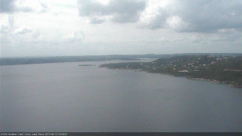 Lake Travis webcam, April 13, 2017 2:45 PM CT