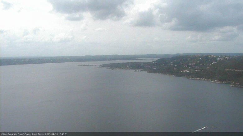 Lake Travis webcam, April 13, 2017 2:50 PM CT