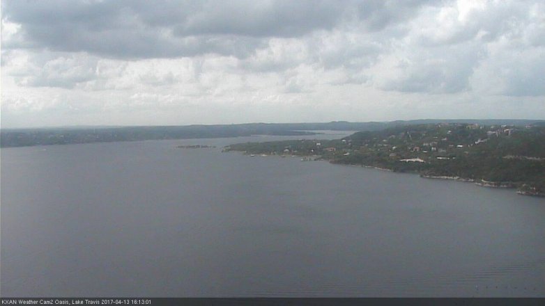 Lake Travis webcam, April 13, 2017 3:35 PM CT