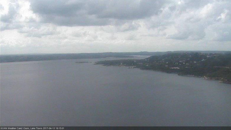 Lake Travis webcam, April 13, 2017 3:40 PM CT