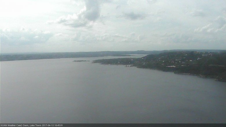 Lake Travis webcam, April 13, 2017 3:50 PM CT