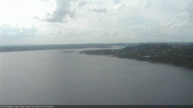 Lake Travis webcam, April 13, 2017 4:00 PM CT
