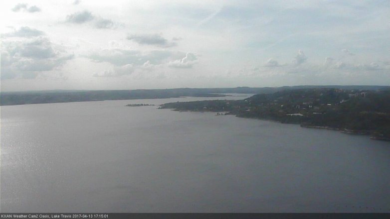Lake Travis webcam, April 13, 2017 4:20 PM CT