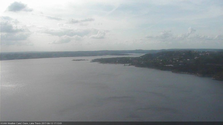 Lake Travis webcam, April 13, 2017 4:25 PM CT